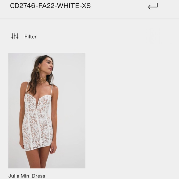 For love of Lemons, size XS, never worn with tags, white lace overlay - Picture 3 of 16